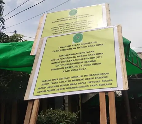 Plang informasi eksekusi.