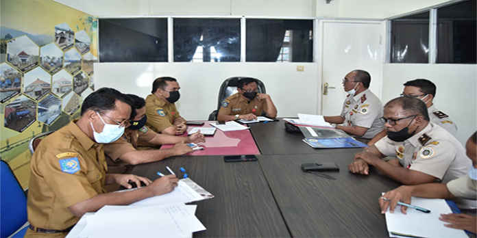 Pemkot Bima dan BKP Kelas I Sumbawa Besar Membahas Hibah Instalasi Karantina Hewan, Senin (31/1/2022).