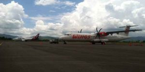 Apprond Pesawat di Bandara Sultan M Salahuddin Bima.