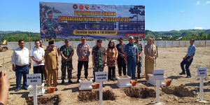 Danrem 162/WB, Brigjen TNI Sudarwa Aris Nurcahyo, Pejabat Kemhan Bersama Wali Kota Bima dan Bupati Bima Bersiap Meletakan Batu Pertama Rumkit Tk IV Kesdam IX/ Udayana di Kota Bima, Selasa (10/1/2023).