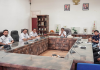Wali Kota Bima, H Muhammad Lutfi didampingi pejabat Pemkot Bima di ruangan Wali Kota Bima sedang mengikuti Rakor Inspektur Daerah se-Indonesia secara virtual, Rabu (25/1/2023).