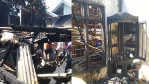 Puing-puing barang berharga di rumah korban yang hangus terbakar pada Minggu (11/3/2023) pagi. Kolase Berita11.com.