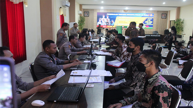Proses rekrutmen anggota Polri TA. 2023 oleh Kepolisian Daerah NTB