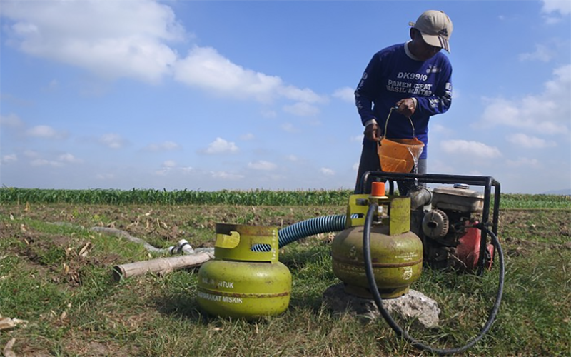 Ilustrasi. Penggunaan elpiji bersubsidi untuk bahan bakar mesin pompa air pertanian diduga menjadi salah satu penyebab kelangkaan LPG 3 kg di wilayah Kabupaten Bima dan Kabupaten Dompu, Nusa Tenggara Barat. Foto Ist.