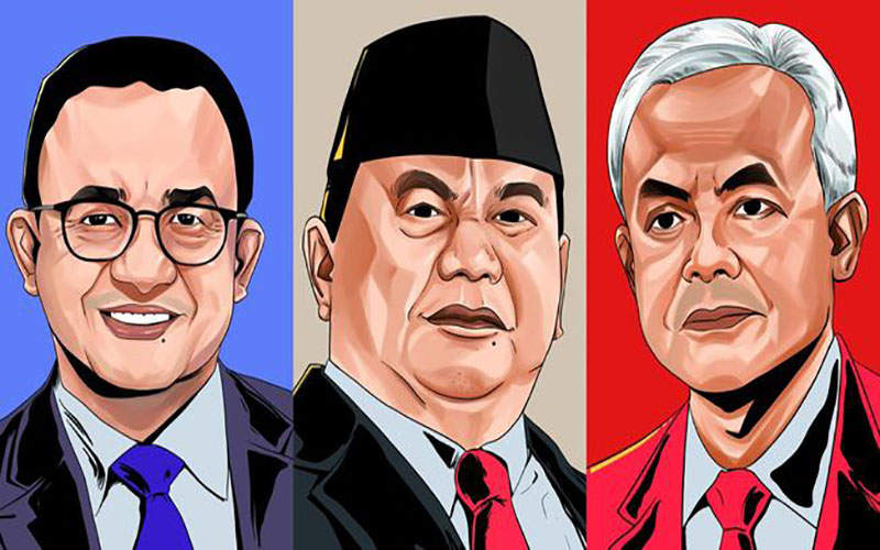 Ilustrasi kandidat Capres Indonesia. Credit CNBC.