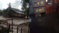 Salah satu rumah warga yang direndam banjir di Kecamatan Sanggar Kabupaten Bima, Kamis (7/12/2023).