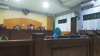 Suasana sidang perkara kasus korupsi mantan Kepala Dinas Koperindag Kabupaten Dompu di Pengadilan Tipikor Mataram.