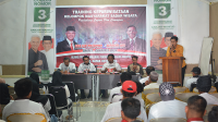 Pelatihan kepariwisataan bagi Kelompok Masyarakat Sadar Wisata Pendukung Ganjar Pranowo dan Mahfud MD yang digelar Aula Tambora Home Stay Kota Bima, Sabtu (10/2/2024).