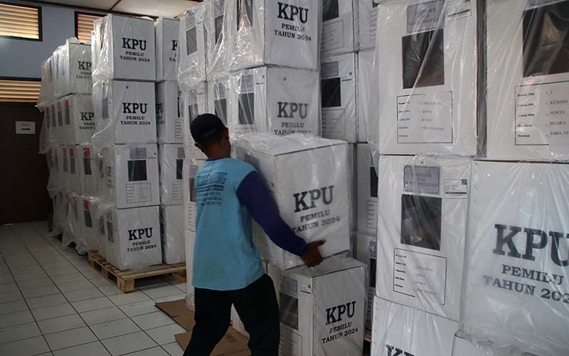 Ilustrasi Logistik Pemilu 2024.