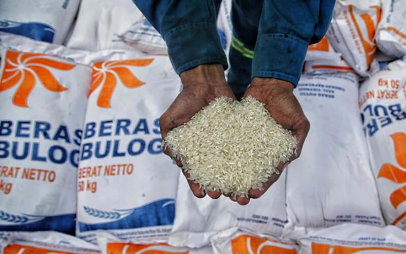 Ilustrasi Beras Bulog.