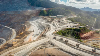 Tambang Batu Hijau yang diperasikan PT Amman Mineral Nusa Tenggara Barat, anak usaha PT Amman International Tbk.