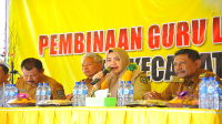 Bupati Bima, Hj Indah Dhamayanti Putri saat menyampaikan arahan di hadapan guru PPPK yang baru lulus.