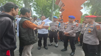 Massa mahasiswa di Mataram yang tergabung dalam Pusat Kajian Demokrasi (PUKAD) NTB, saat menggelar aksi unjuk rasa di depan Polda NTB, Rabu (22/1/2025) lalu.