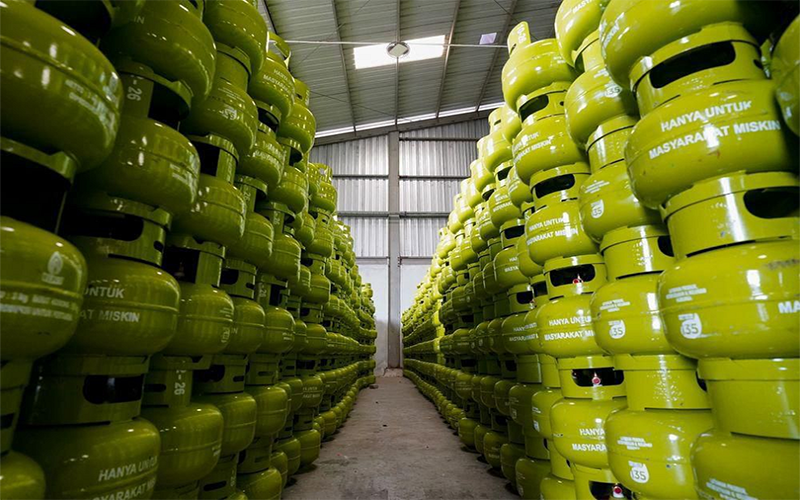 Tumpukan LPG 3 Kg.