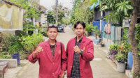 Wakil Ketua BEM Rema STKIP Tamsis Bima, M Aditiyan dan Ketua BEM Rema STKIP Tamsis Bima, Nu’uman. Foto Ist.