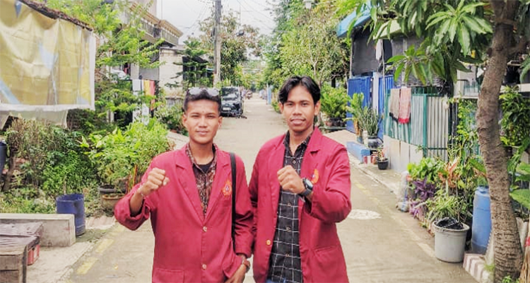 Wakil Ketua BEM Rema STKIP Tamsis Bima, M Aditiyan dan Ketua BEM Rema STKIP Tamsis Bima, Nu’uman. Foto Ist.