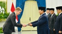 Duta Besar Rod Brazier telah menyerahkan surat kepercayaan kepada Presiden Prabowo di Istana Merdeka Jakarta kemarin (6/5/2025).
