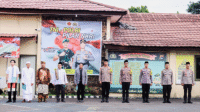 Suasana doa bersama lintas agama di lapangan apel Mapolres Dompu, Nusa Tenggara Barat, Kamis (26/6/2025) pagi.