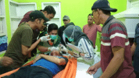 Jenazah korban setelah dibawa ke RSUD Bima.