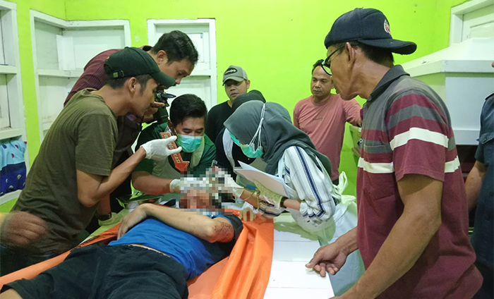 Jenazah korban setelah dibawa ke RSUD Bima.