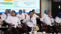 Direktur Utama BPJS Kesehatan, Ghufron Mukti menjelaskan progres Program JKN pada kegiatan Public Expose: Pengelolaan Program dan Keuangan BPJS Kesehatan Tahun 2024, Senin (14/7/2025).
