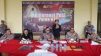 Konferensi pers di Mapolda NTB tekrait kematian anggota Propam Polda NTB, almarhum Brigadir Muhammad Nurhadi di Gili Terawangan, Jumat (4/7/2025).