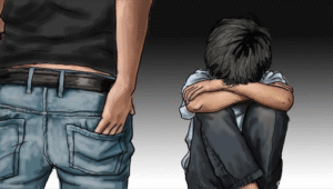 Ilustrasi kekerasan seksual terhadap anak laki-laki.