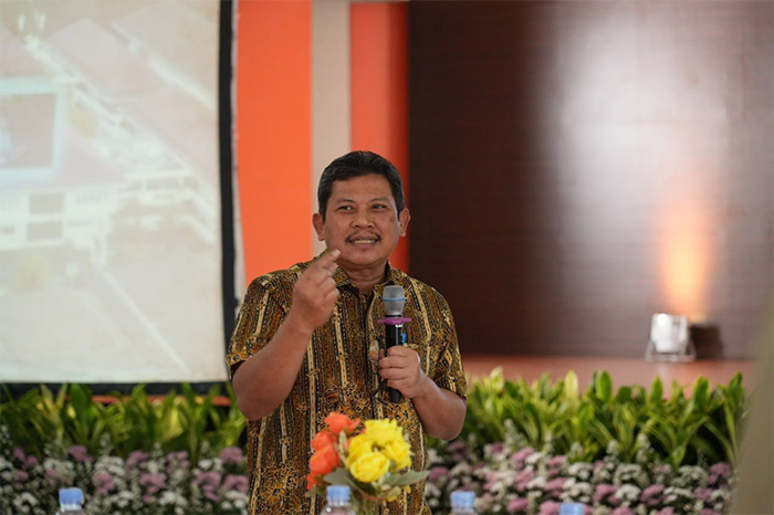 Direktur Utama BPJS Kesehatan, Ghufron Mukti menjadi salah satu pembicara saat Media Workshop bertema Layanan Kesehatan Jiwa Hak Seluruh Peserta di Surakarta, Selasa (16/9/2025).
