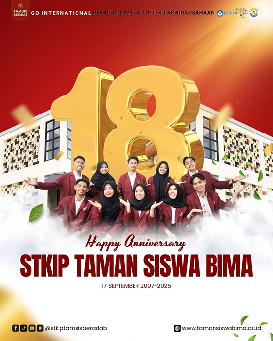 18 Tahun Kiprah STKIP Taman Siswa Bima mewarnai pendidikan tinggi di Nusa Tenggara Barat.