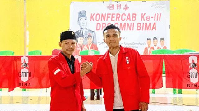 Ketua dan Sekretaris DPC GMNI Kabupaten Bima, Rifki Pratama dan Andi Supriyanto. Foto Ist.