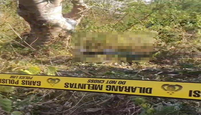 TKP penemuan mayat Vebtus Genta alias alias Aven (21 tahun), mahasiswa semester V Fakultas Teknik dan Ilmu Komputer Universitas Muhammadiyah Bima di Gunung Kedo RT 18/7 Kelurahan Ule Kecamatan Asakota Kota Bima, Sabtu (4/10/2025).