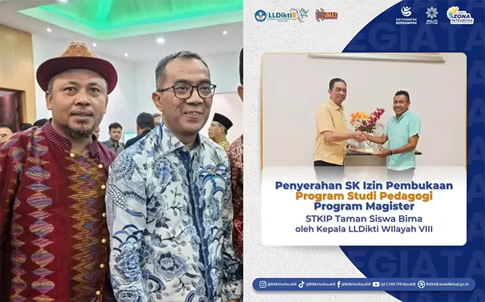 Kepala LLDIKTI Wilayah VIII dan Ketua STKIP Taman Siswa Bima, Dr. H. Ibnu Khaldun Sudirman, M.Pd.