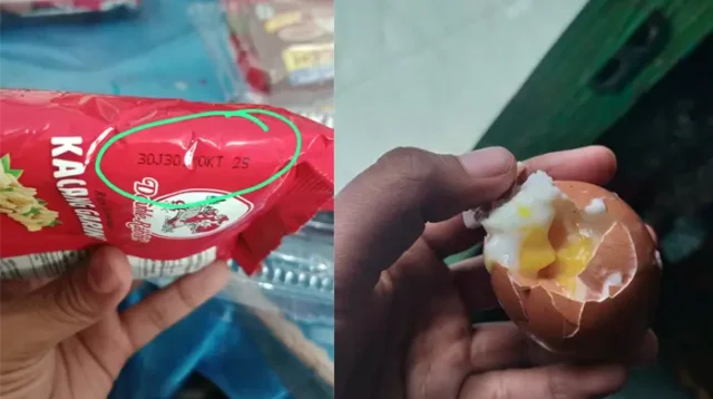 Menu MBG kacang kemasan kadaluarsa dan telur setengah matang yang disalurkan SPPG di Desa Bolo Kecamatan Madapangga Kabupaten Bima yang disorot orang tua murid.