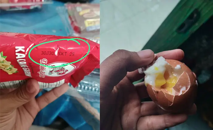 Menu MBG kacang kemasan kadaluarsa dan telur setengah matang yang disalurkan SPPG di Desa Bolo Kecamatan Madapangga Kabupaten Bima yang disorot orang tua murid.