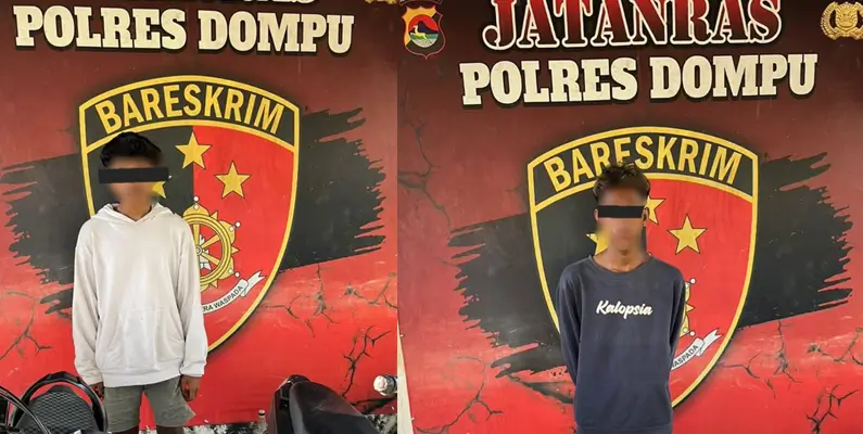 Terduga pelaku pengeroyokan yang diamankan aparat Kepolisian.