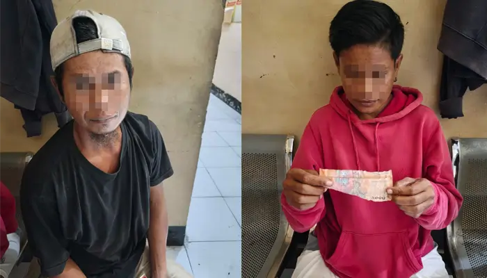 Pria dan wanita terduga preman dan pelaku pemalakan sopir truk yang diamankan Polsek Kempo dalam Operasi Cipkon.