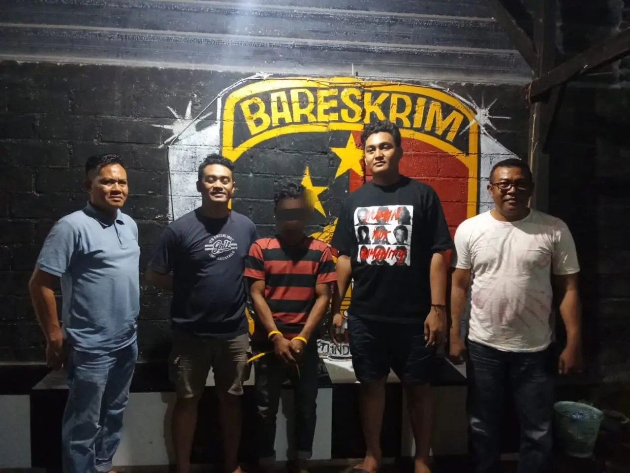 Terduga pelaku yang berhasil diamankan Timsus Polsek Dompu.