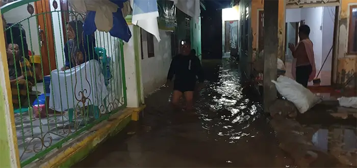 Kondisi pemukiman warga di Kabupaten Bima yang terendam banjir Rabu (28/1/2026) malam.