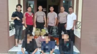 Tiga komplotan pencuri di Kempo Kabupaten Dompu yang berhasil diringkus aparat kepolisian.