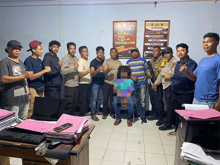 Terduga pelaku perusakan mobil yang berhasil diringkus aparat kepolisian.