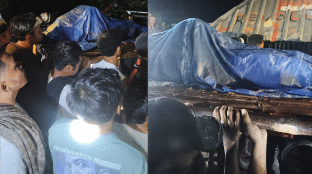 Proses evakuasi korban.