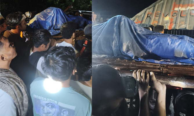 Proses evakuasi korban.