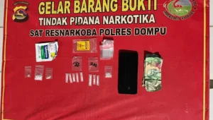 Barang bukti sabu-sabu yang berhasil diamankan Tim Opsnal Polres Dompu.