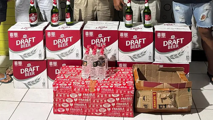 Tumpukan minuman keras ilegal yang berhasil disita Satuan Reserse Narkoba Polres Dompu dalam operasi menjelang pelaksanaan WM Soundwave Festival 2026 di Dompu.