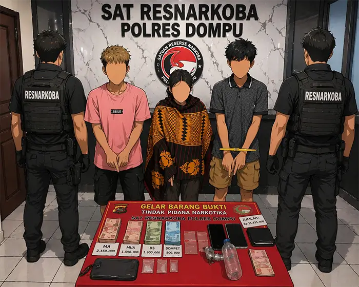 Ilustrasi pemilik Narkoba diamankan.