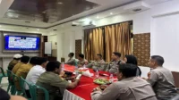 Suasana Rakor antisipasi dampak El Nino secara hybrid yang diikuti BPBD Kabupaten Bima bersama Polres Bima, BMKG Bima melalui zoom meeting dengan Mabes Polri dan BNPB, belum lama ini.