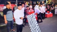 Suasana pelepasan pawai takbir keliling dalam rangka menyambut dan memeriahkan Idulfitri 1447 Hijriah, Jumat (20/03/2026).