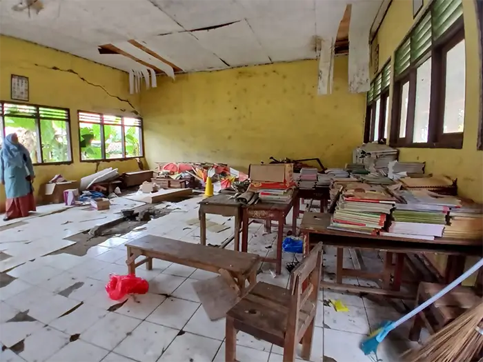Kondisi ruang kelas rusak di SDN Bala Kecamatan Wera Kabupaten Bima/ Ilustrasi.