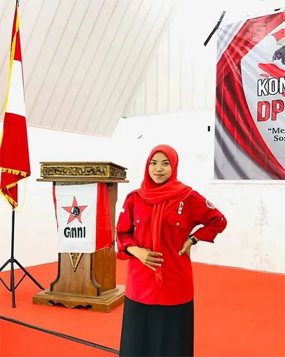 Ketua SARINAH GMNI Kota Bima, Nita Sarinah. Foto Ist.