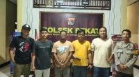 Terduga pelaku pelecehan seksual di Kecamatan Pekat yang diamankan aparat kepolisian.